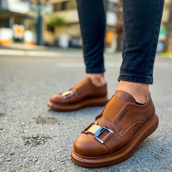 Chekich • Mens Daily Slip on Sneakers in Tan - Picture 6 of 6